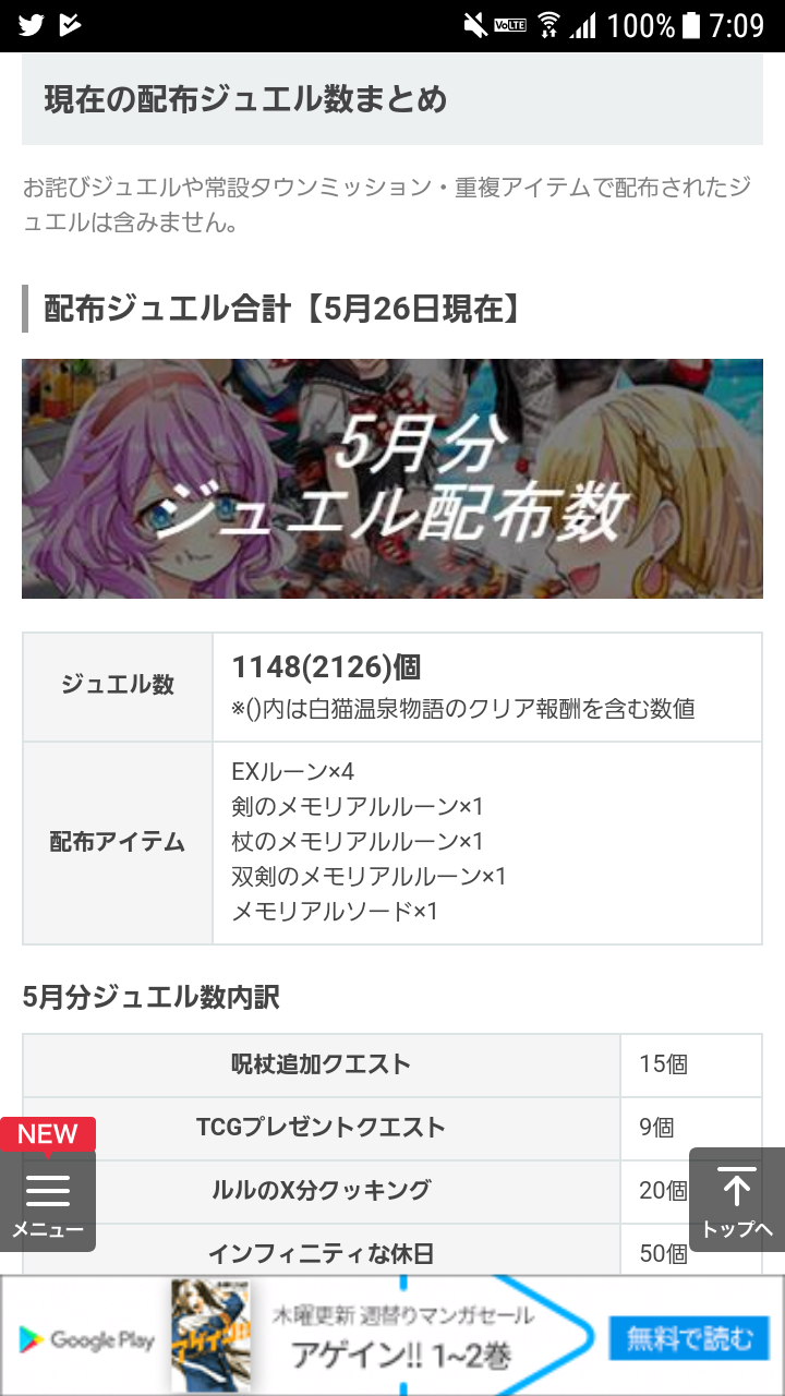 白猫 今月のジュエル配布数は浅井p式計算だとこんなに配ってマス ｗｗｗ 素人がプロっぽくまとめーる